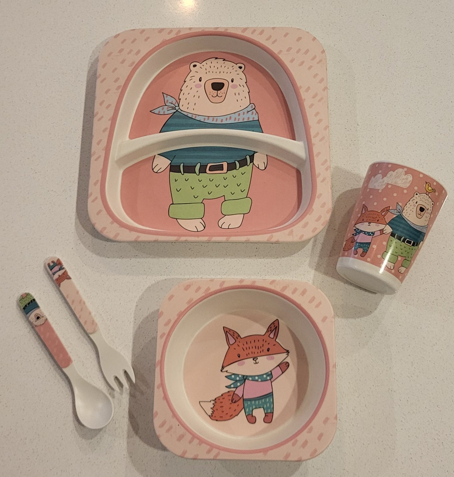 Set de dinner enfants en bamboo