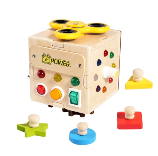 Button light busy Rubik's cube 6in 1 - Cube Éducatif Multifonction 6 en 1