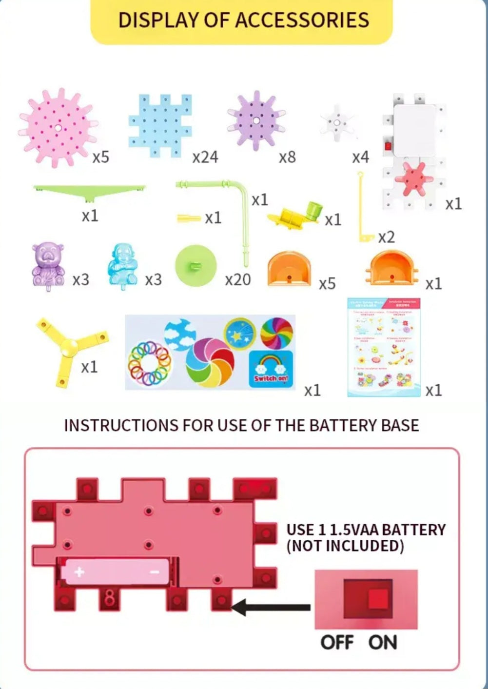 Jeu de Construction Éducatif à Engrenages – 83 Pièces Colorées DIY